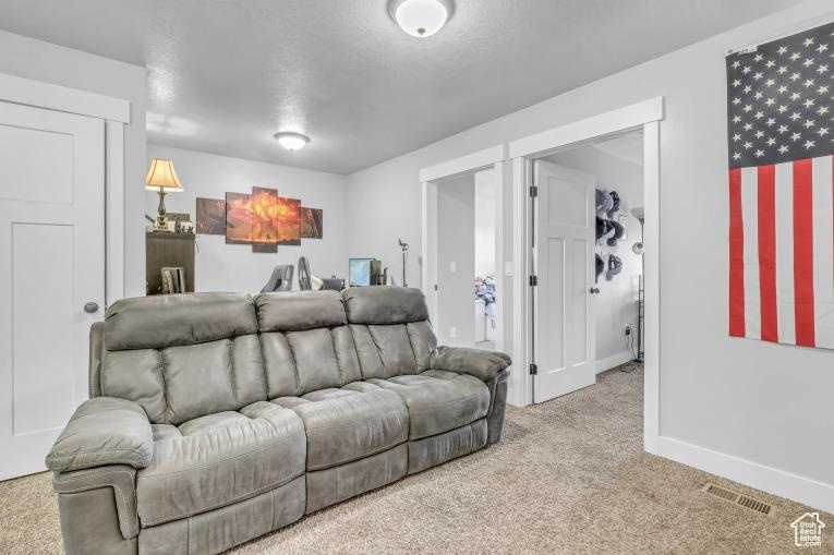 View of carpeted living room
