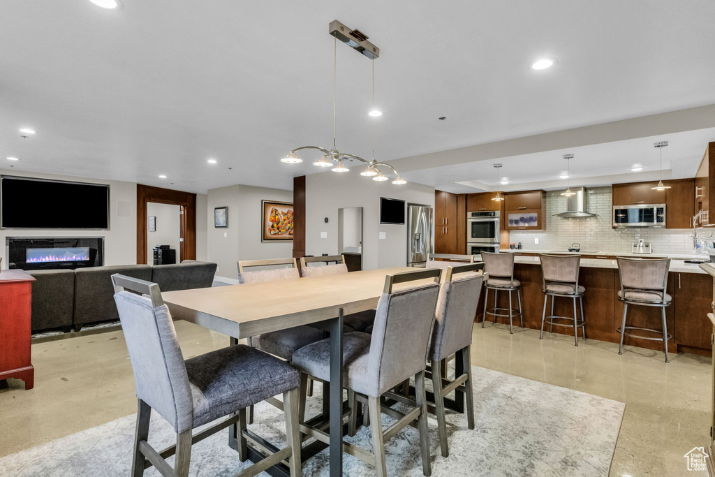 View of dining room