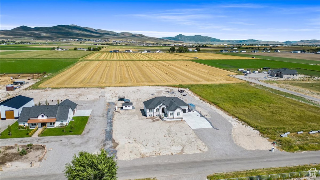 Bird's eye view featuring a mountain view