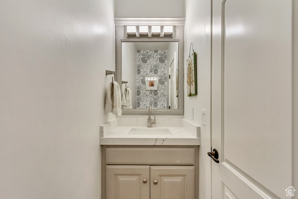 Bathroom featuring vanity