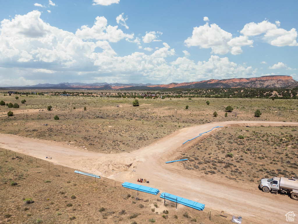 View of mountain feature featuring a desert view and a rural view