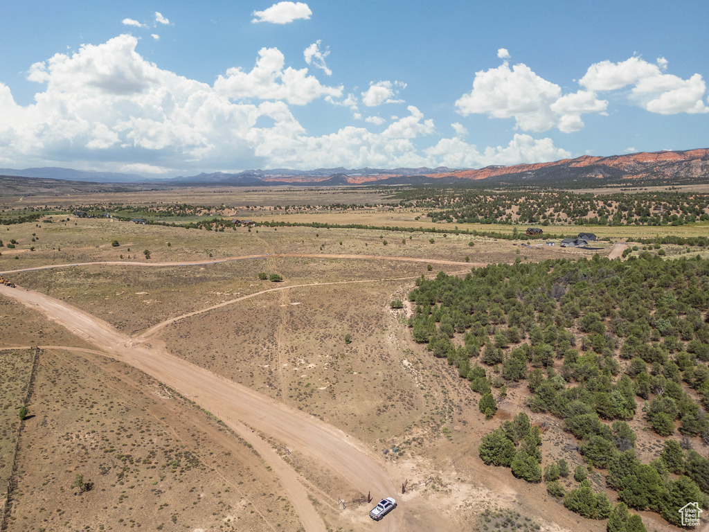 Drone / aerial view with a rural view and a mountain view