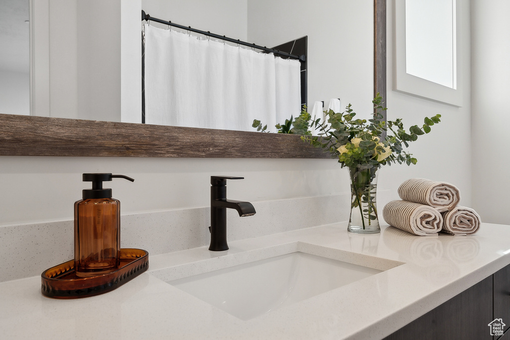 Bathroom view of vanity