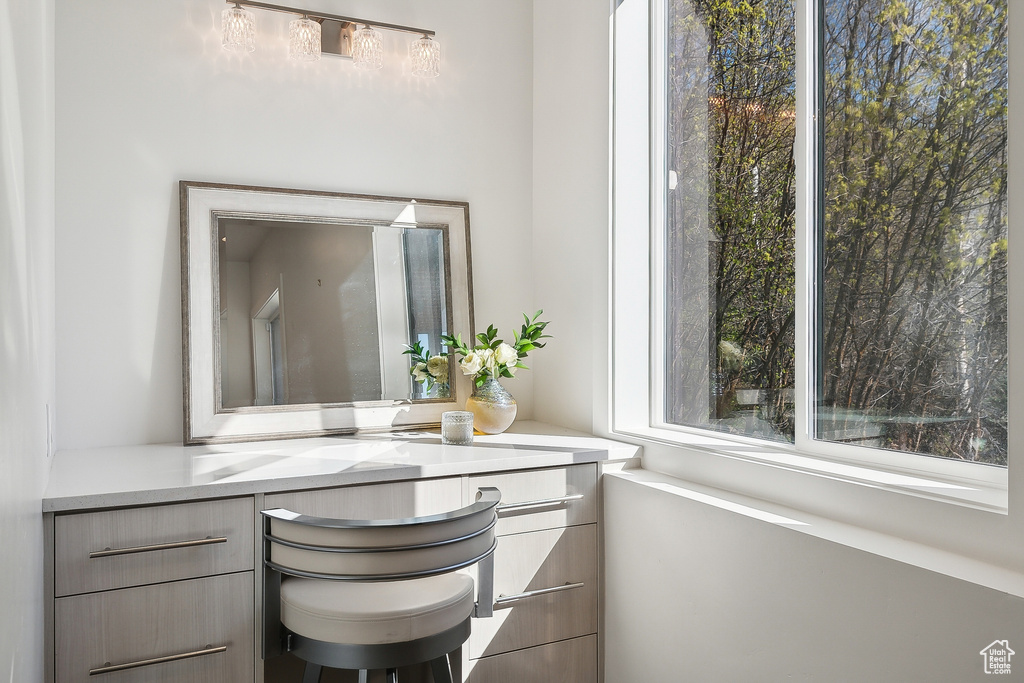 Bathroom featuring vanity