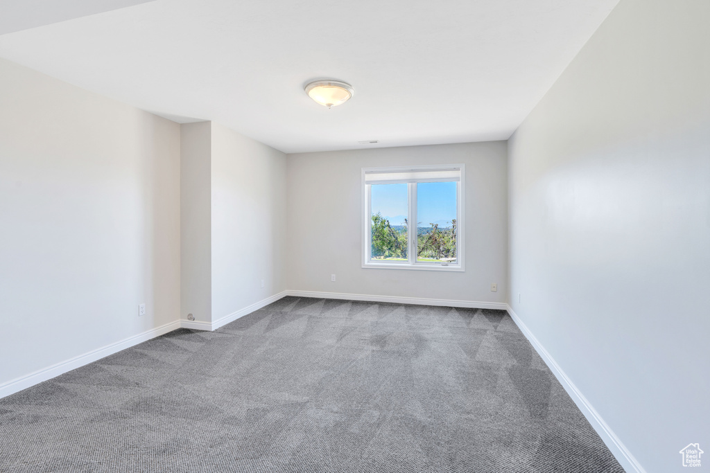 View of carpeted spare room