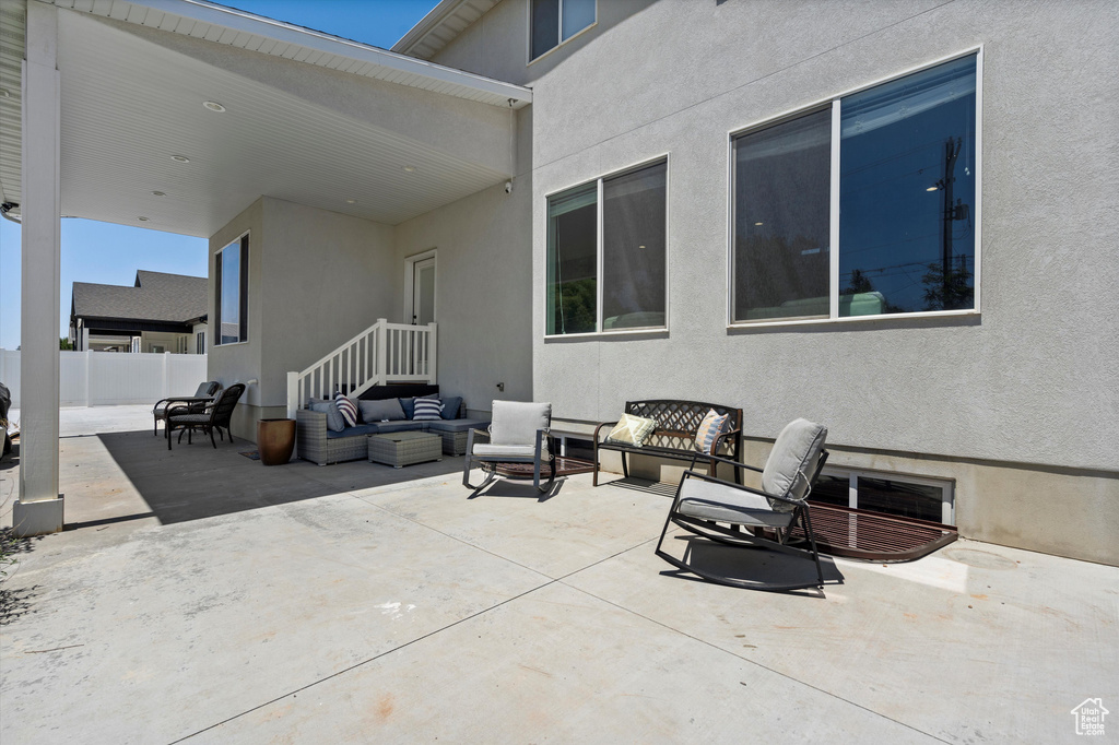 View of patio / terrace with an outdoor hangout area