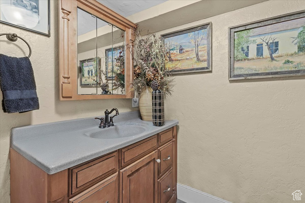 Bathroom featuring vanity