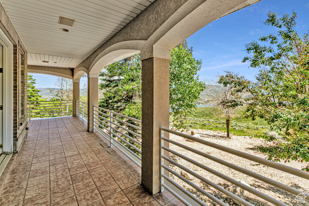 View of patio / terrace featuring a balcony