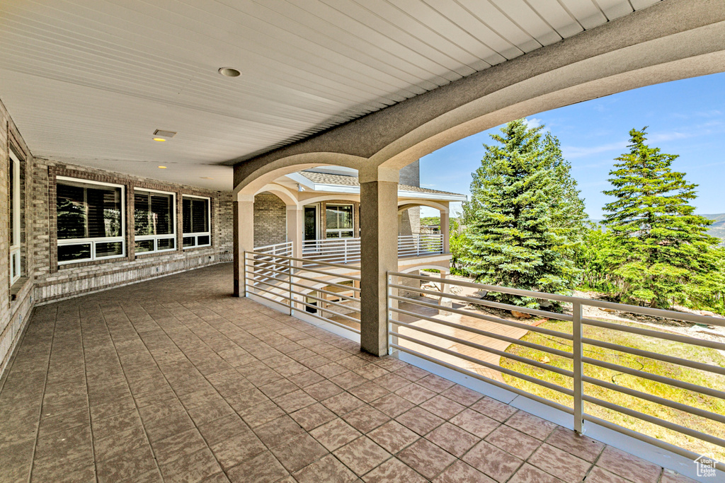 View of patio / terrace featuring a balcony