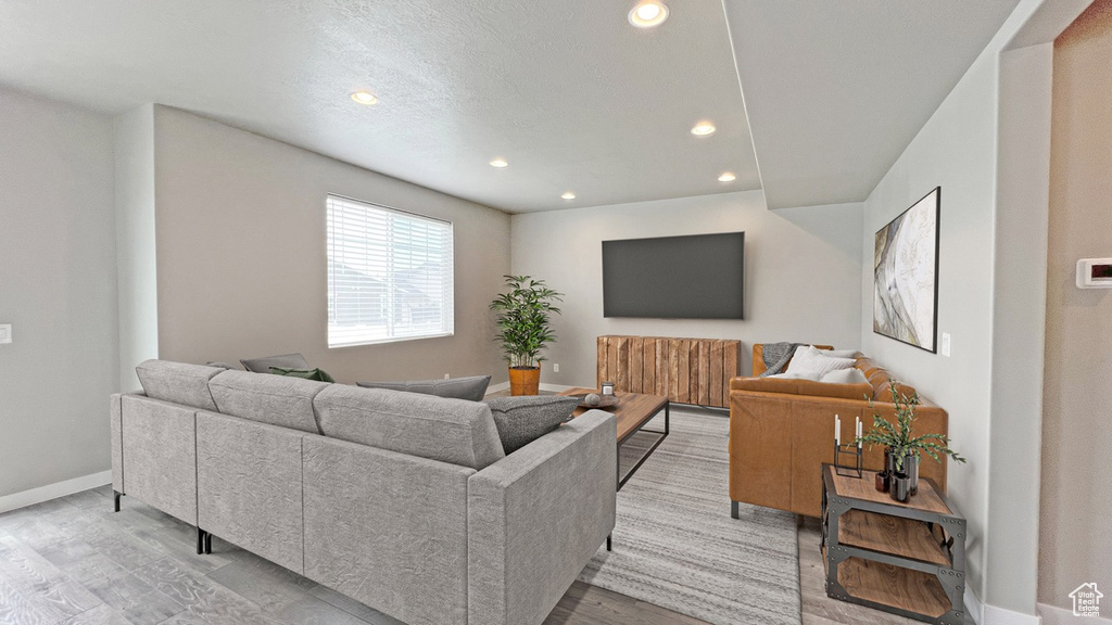 Living room featuring light hardwood / wood-style floors