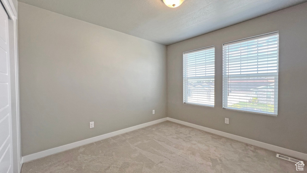 Carpeted empty room featuring a healthy amount of sunlight