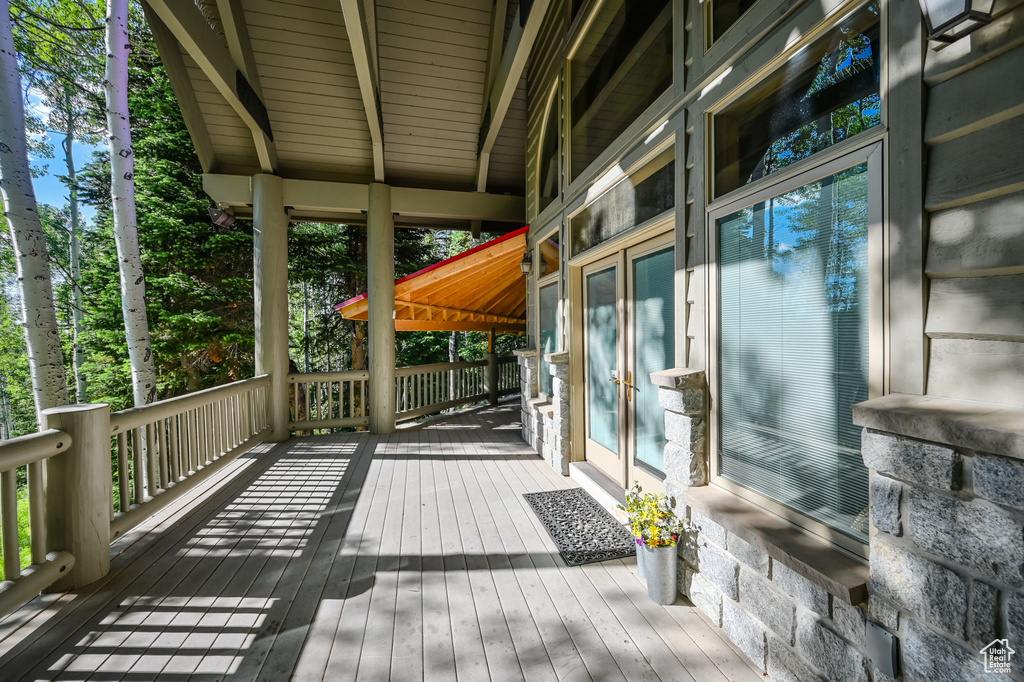 View of wooden terrace