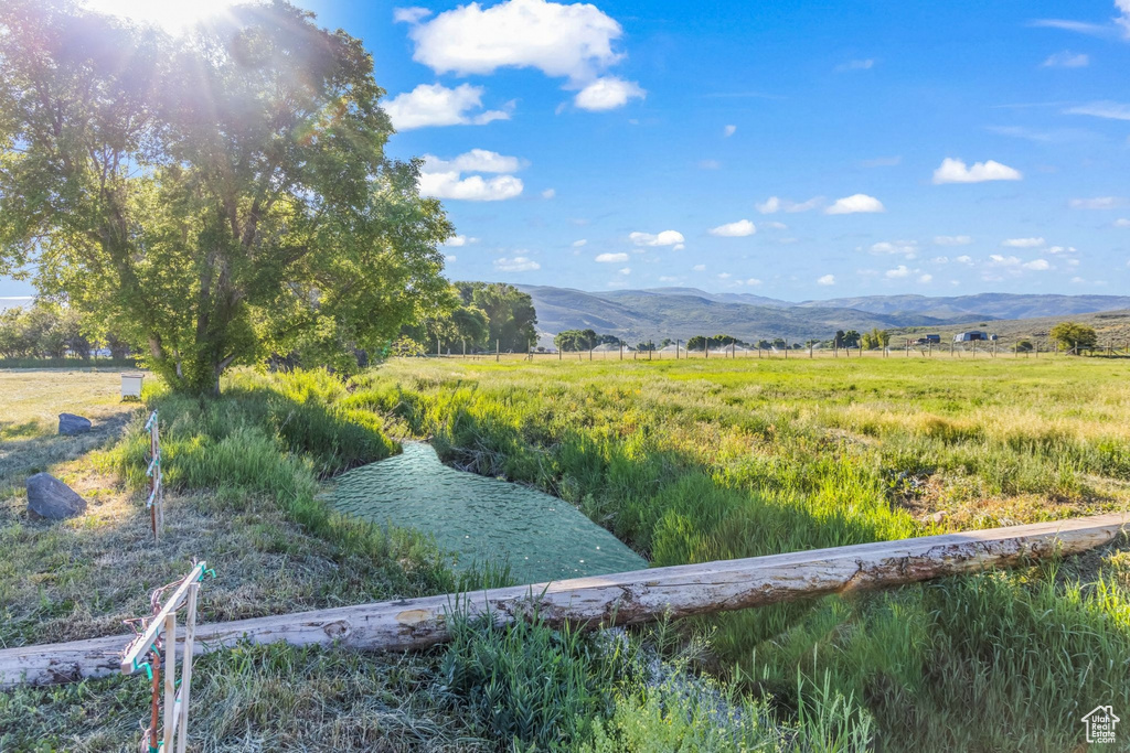 Mountain view with a rural view