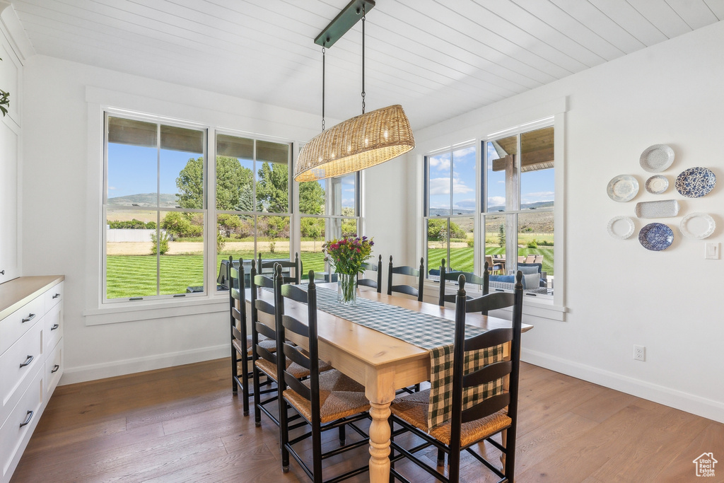 Dining room featuring dark hardwood / wood-style floors