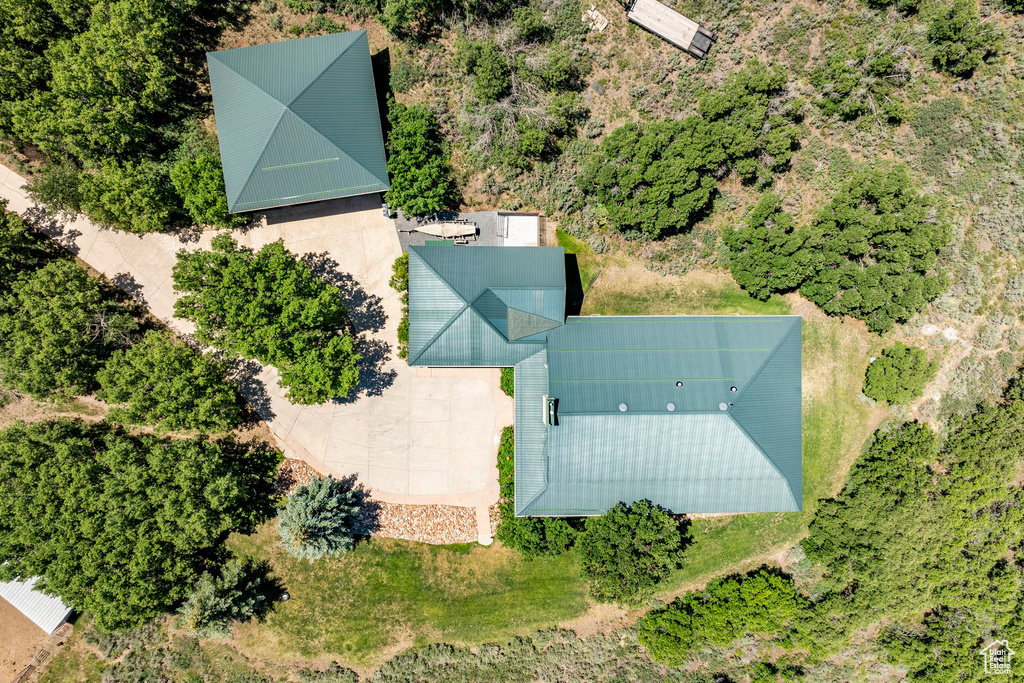 Birds eye view of property