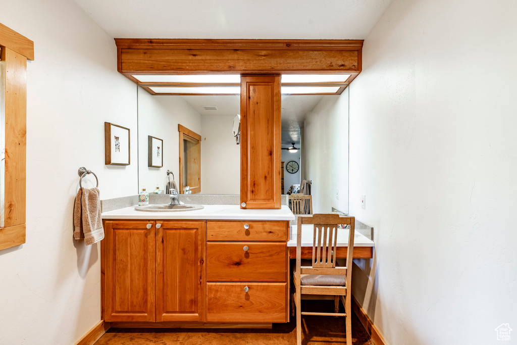 Bathroom featuring oversized vanity