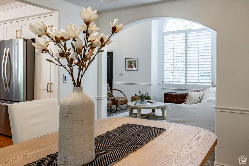 Dining space featuring hardwood / wood-style flooring