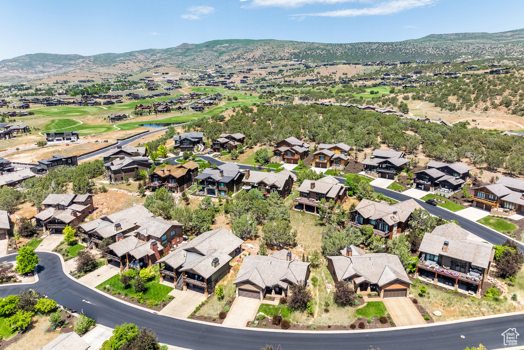 Bird's eye view featuring a mountain view