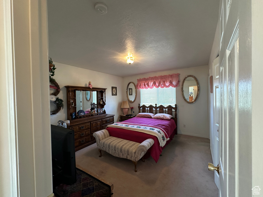 Bedroom featuring carpet floors