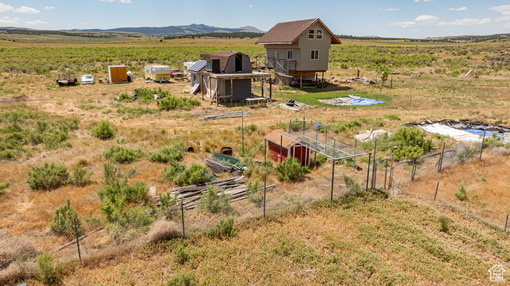 Exterior space featuring a rural view