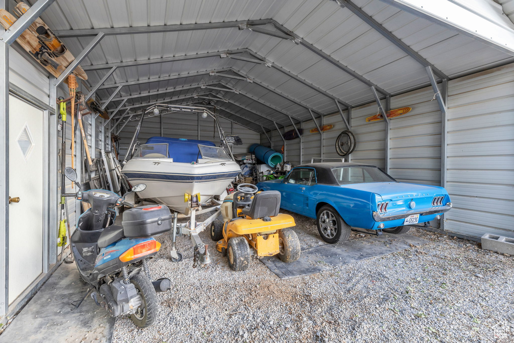 Garage with a carport