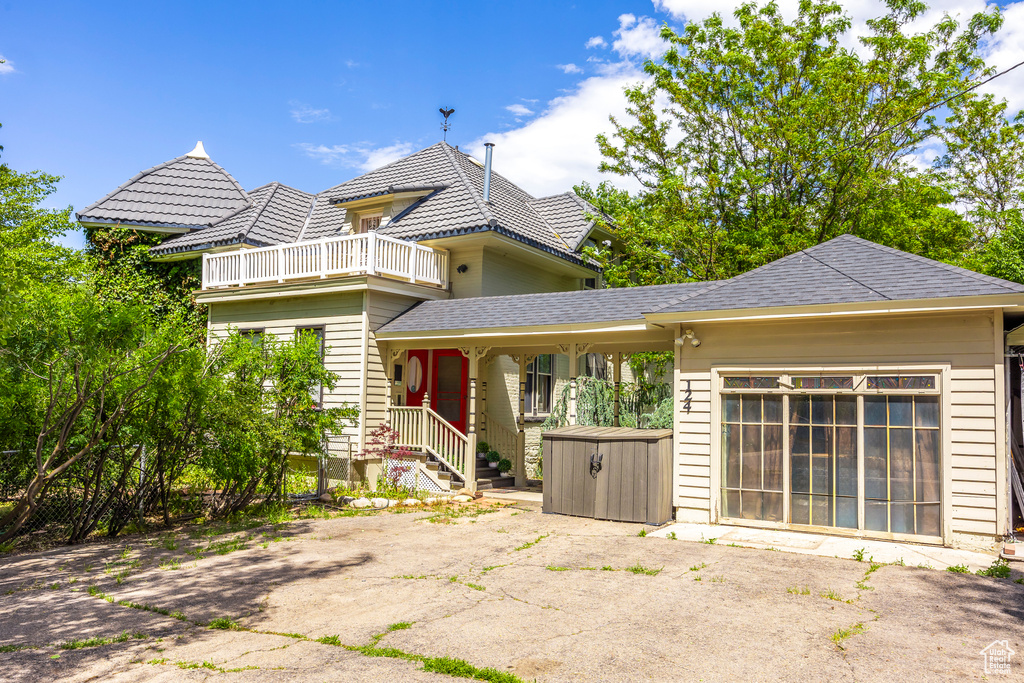 View of back of property