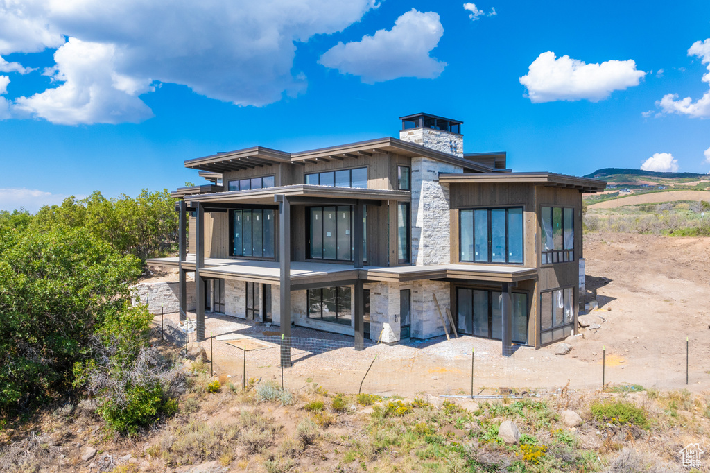 View of rear view of property