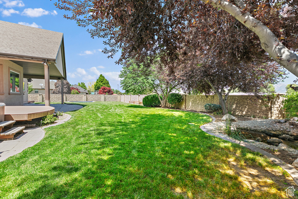 View of yard featuring a patio area