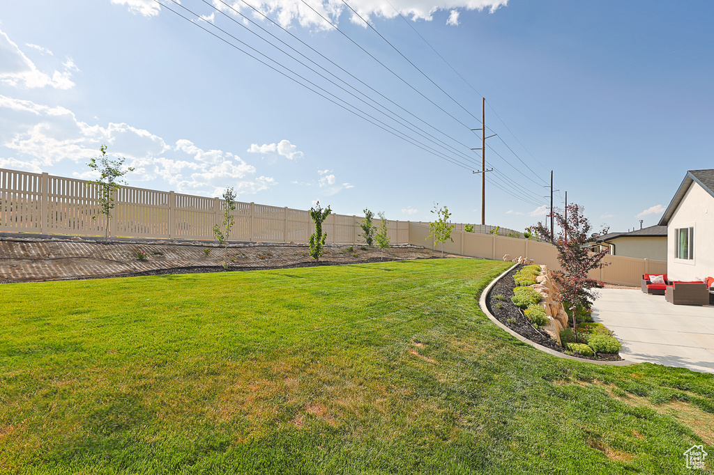 View of yard featuring a patio