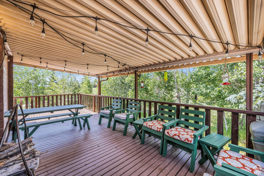 View of wooden terrace