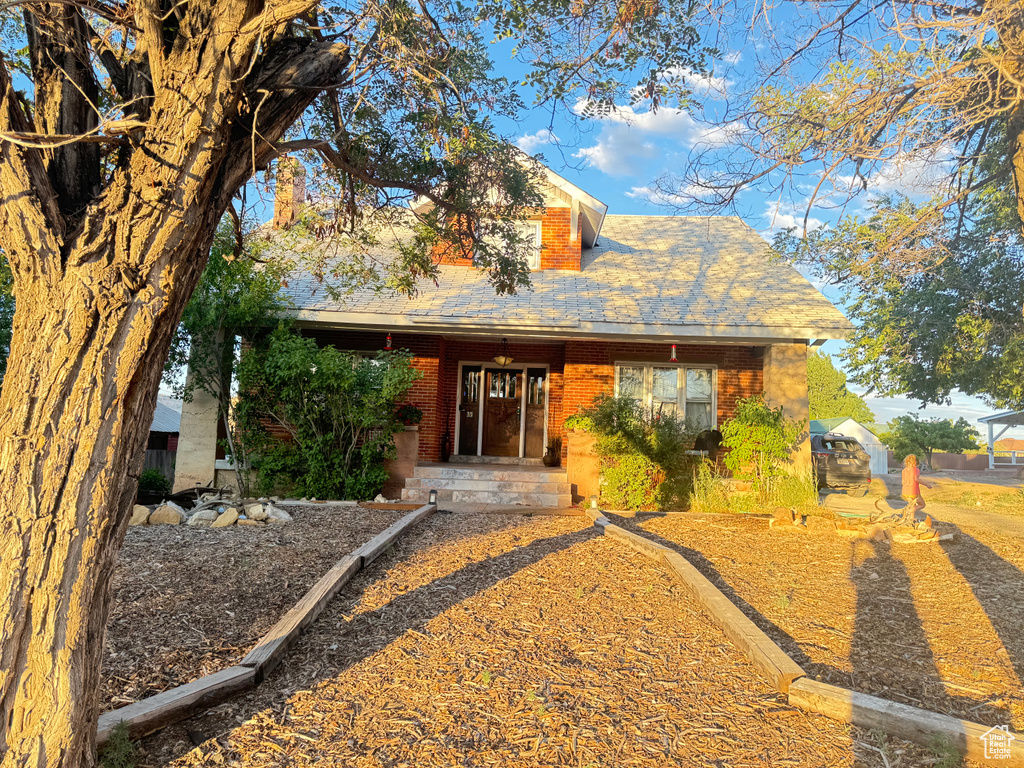 View of front of home with covered porch