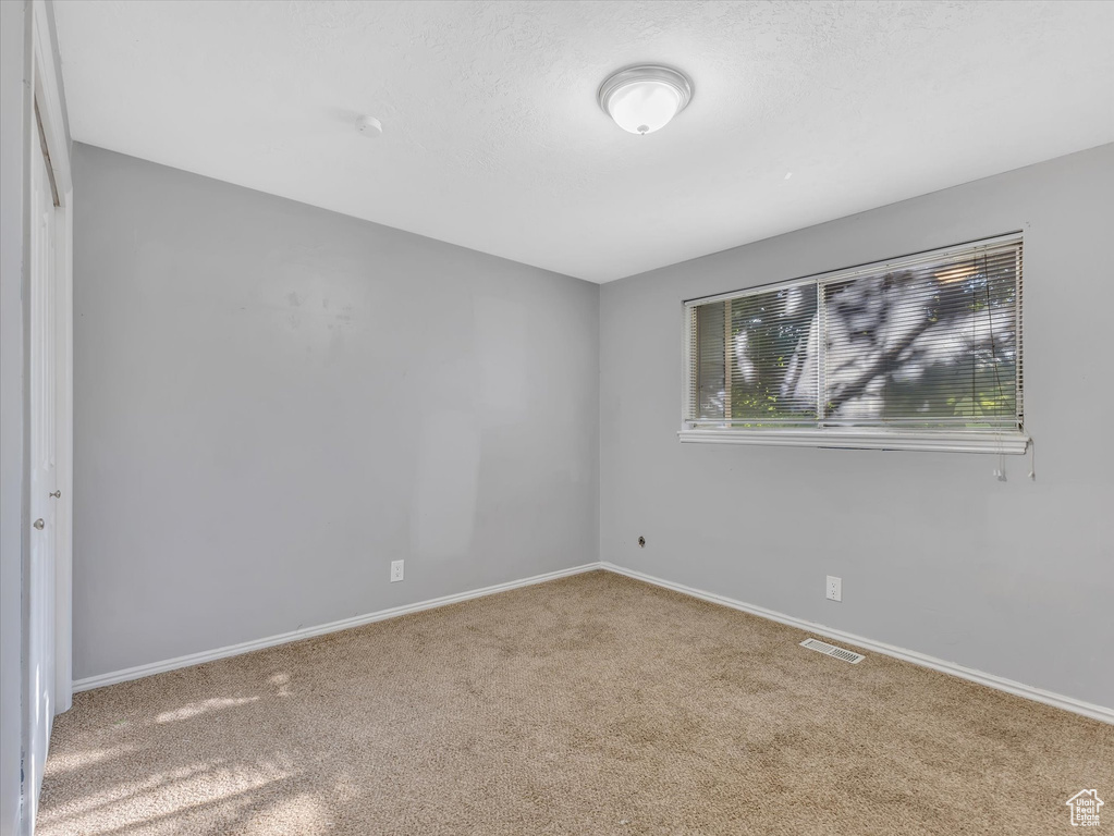 Empty room featuring carpet floors