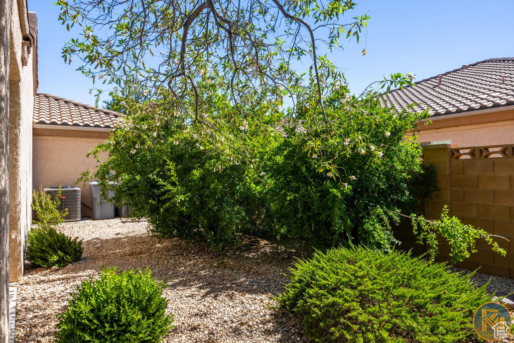 View of yard featuring central AC