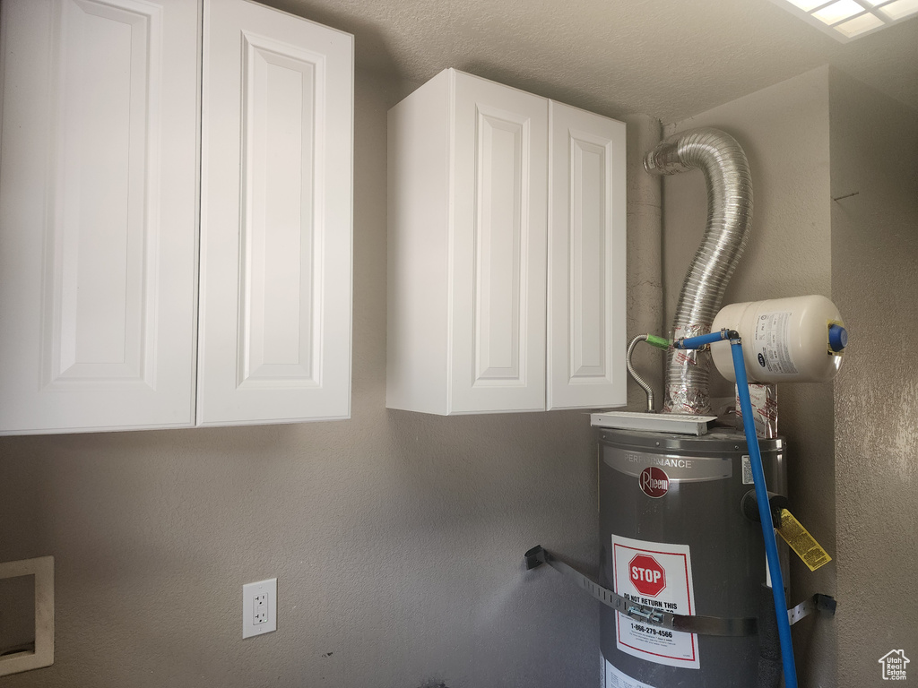 Utility room with water heater