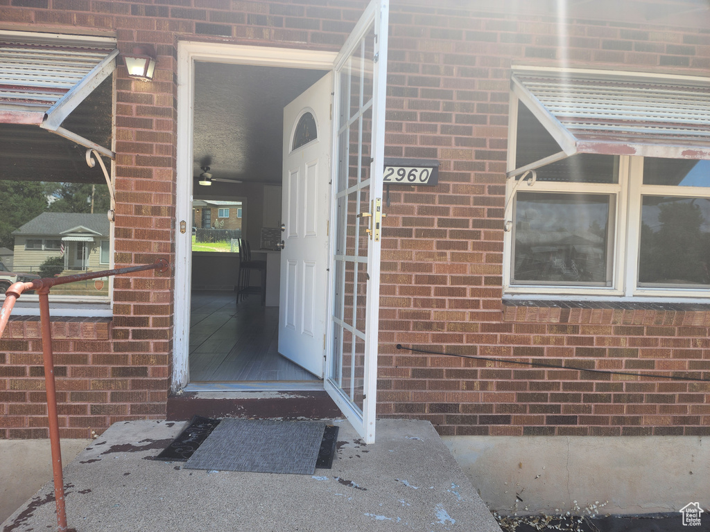 View of doorway to property