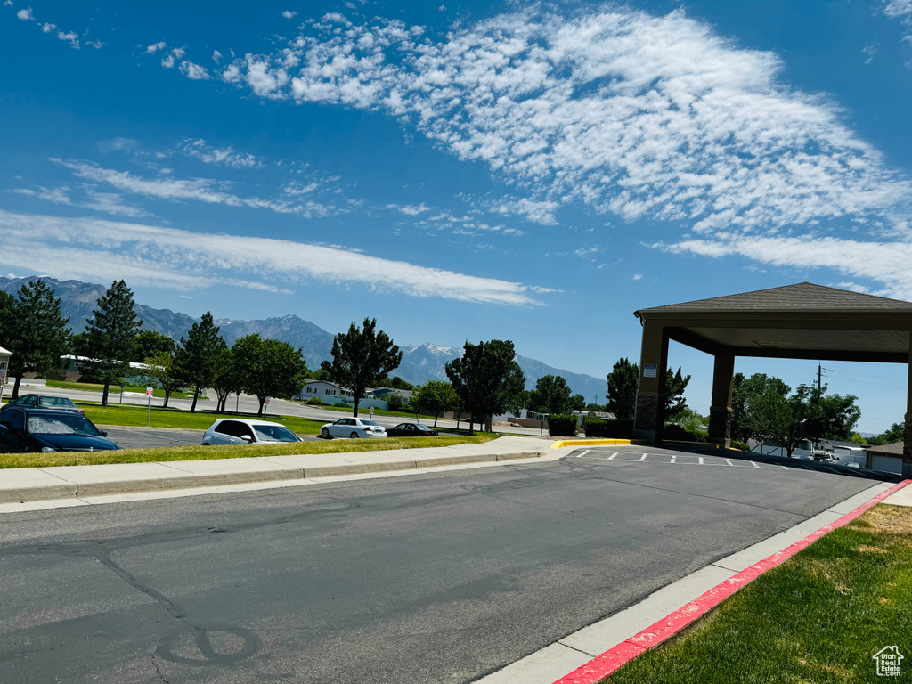 View of road with a mountain view