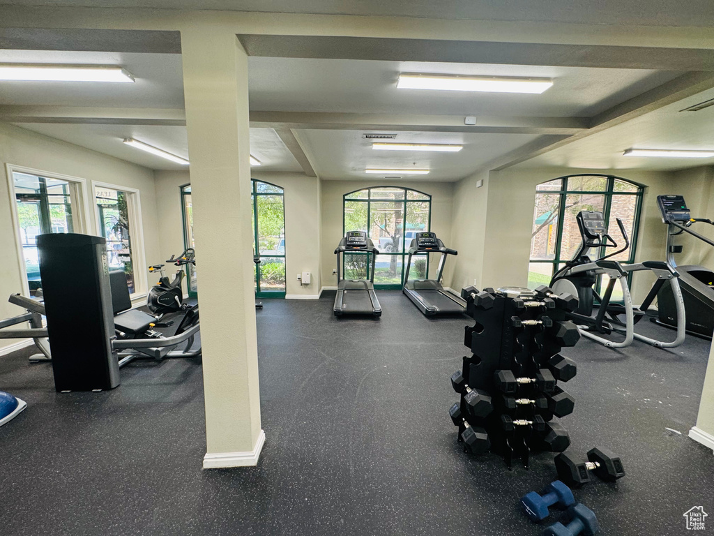 View of workout area