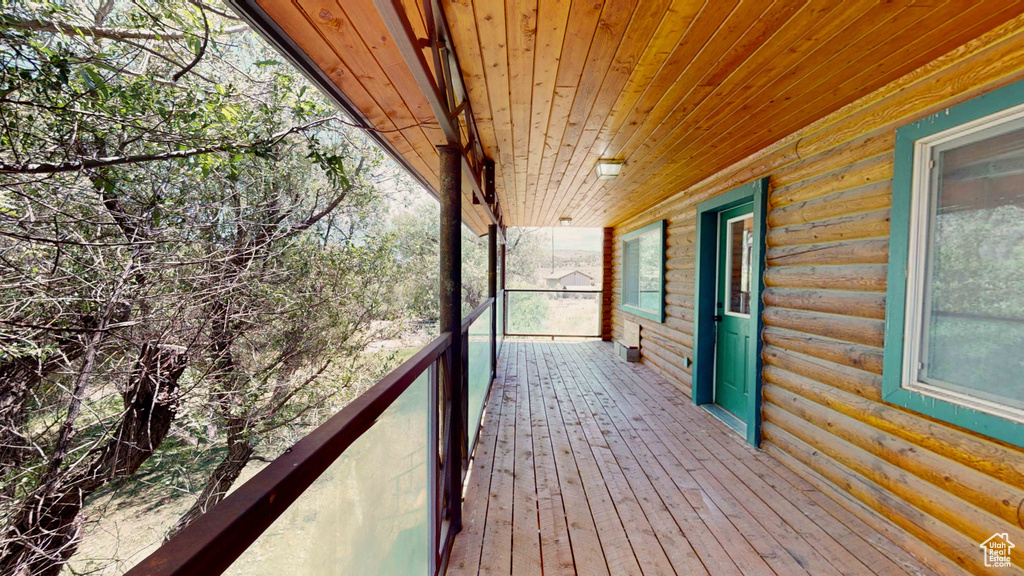 View of wooden terrace