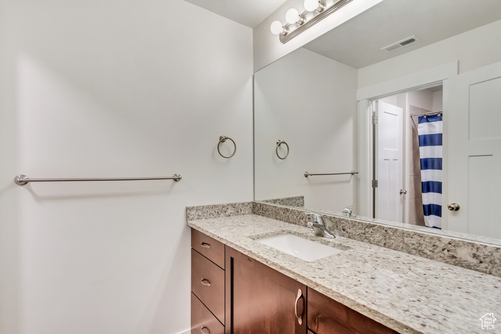 Bathroom with large vanity