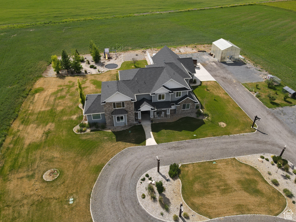 Drone / aerial view featuring a rural view