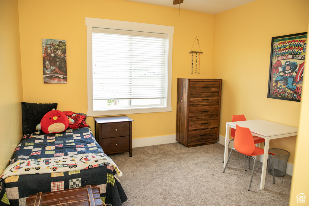 View of carpeted bedroom