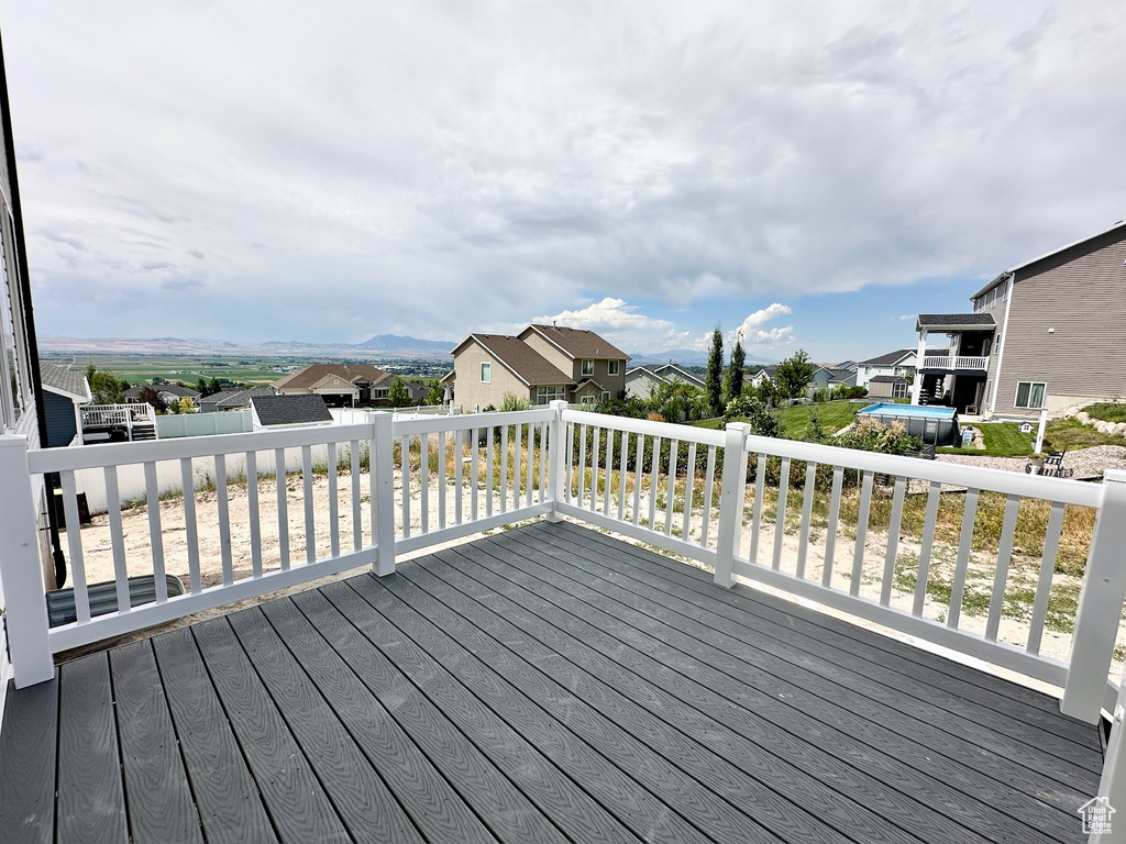 View of wooden deck