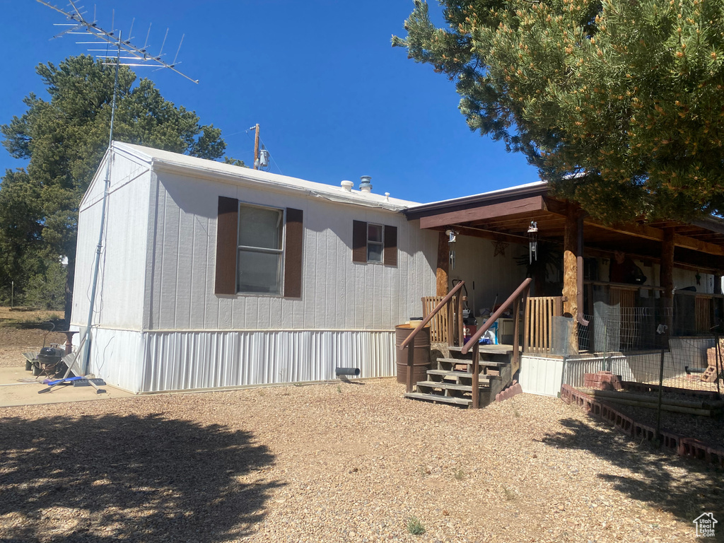 View of back of property