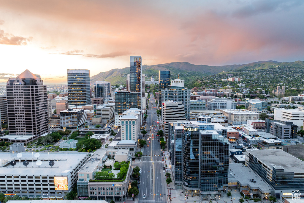 Property's view of city featuring a mountain view