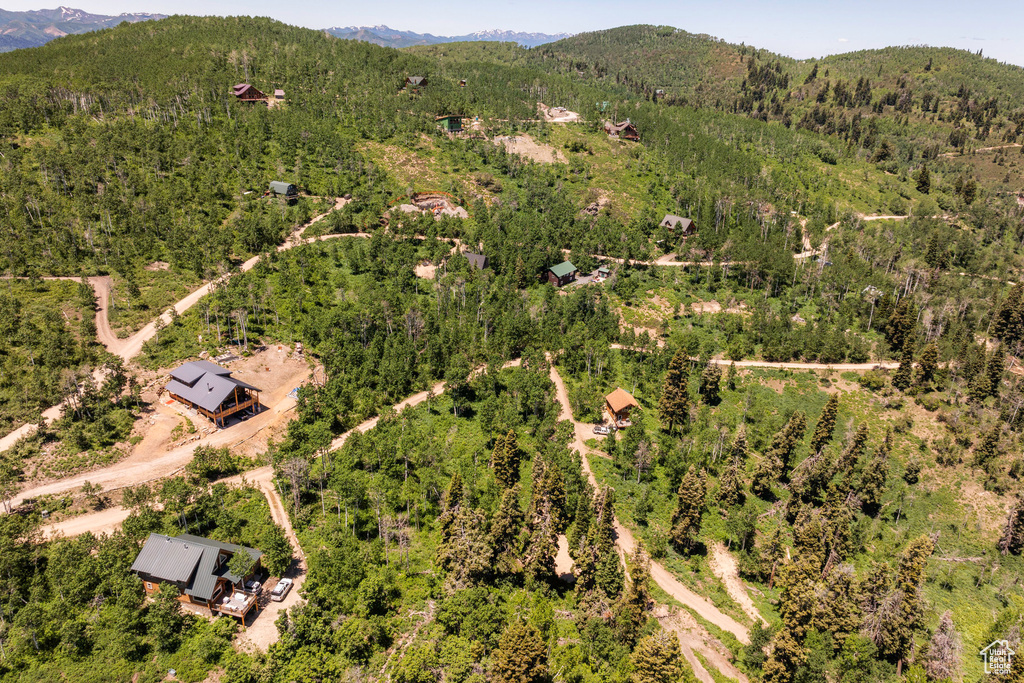 Bird's eye view featuring a mountain view