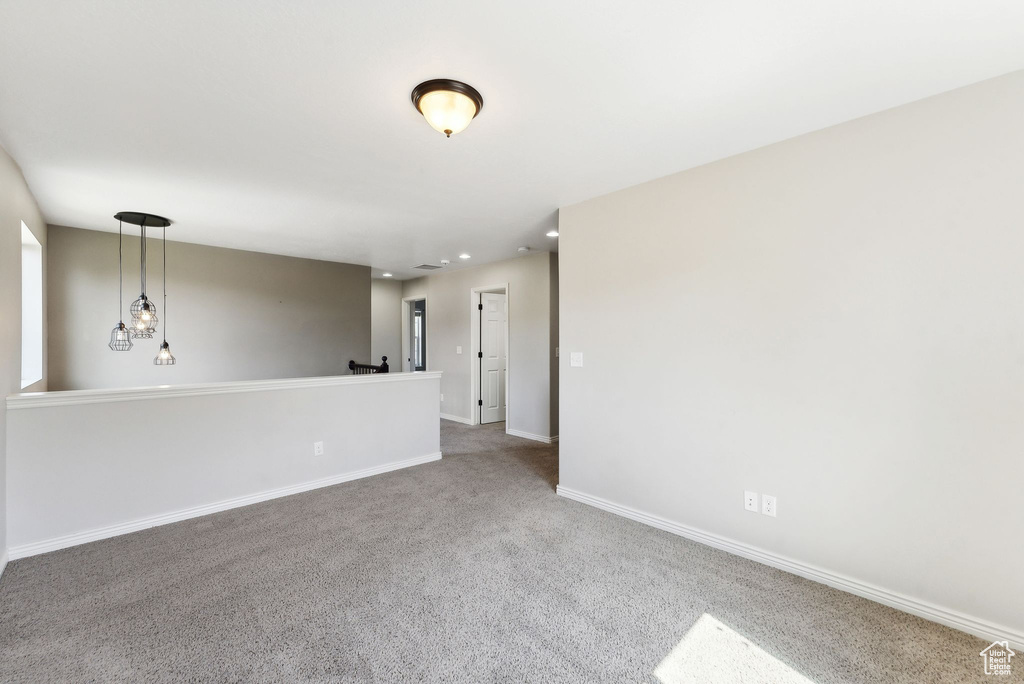 View of carpeted spare room