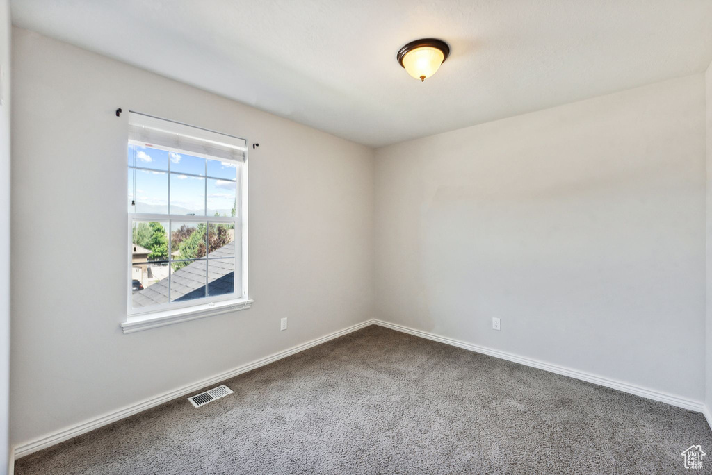 View of carpeted spare room