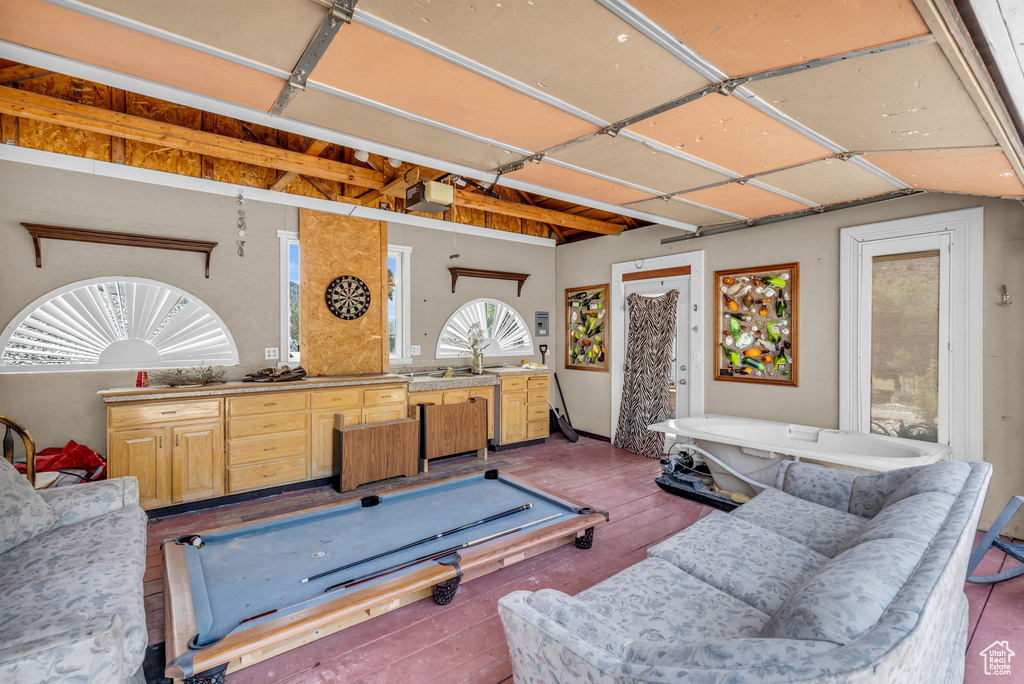 Living room featuring hardwood / wood-style floors