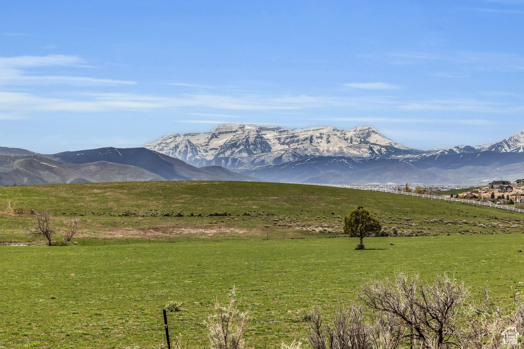 View of mountain feature with a rural view