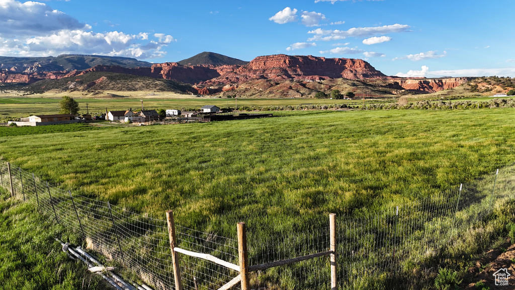 Mountain view featuring a rural view